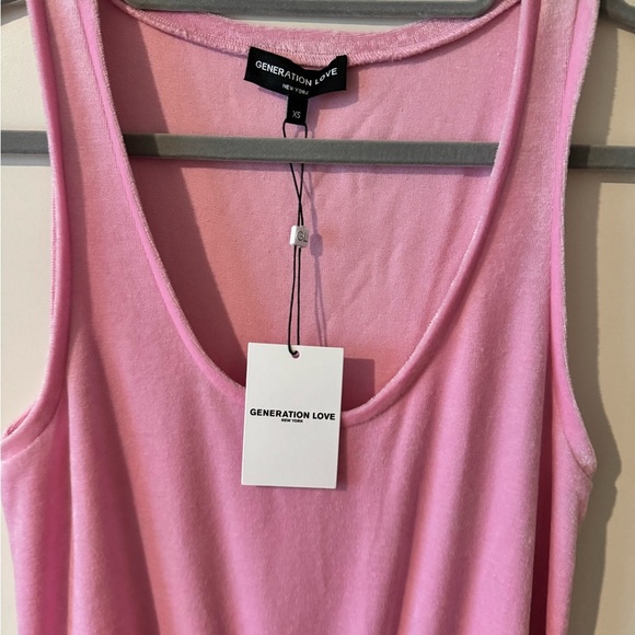 NEW Revolve Generation Love Emery Jumpsuit Romper Velvet Bubblegum Pink XS NWT - Picture 4 of 5